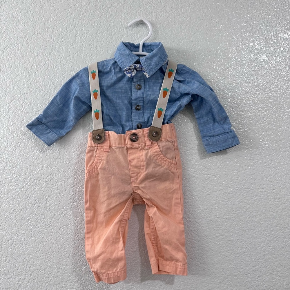 Spring suit with bow tie